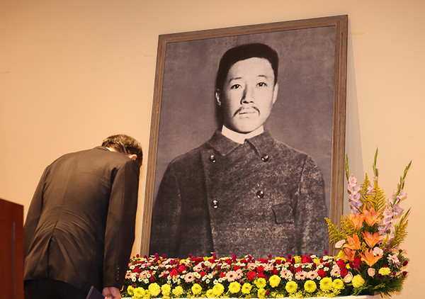 지난해 10월 26일 서울 중구 안중근의사기념관에서 ‘안중근 의사 하얼빈 의거 113주년’ 기념식이 열렸다. (사진=보훈부)