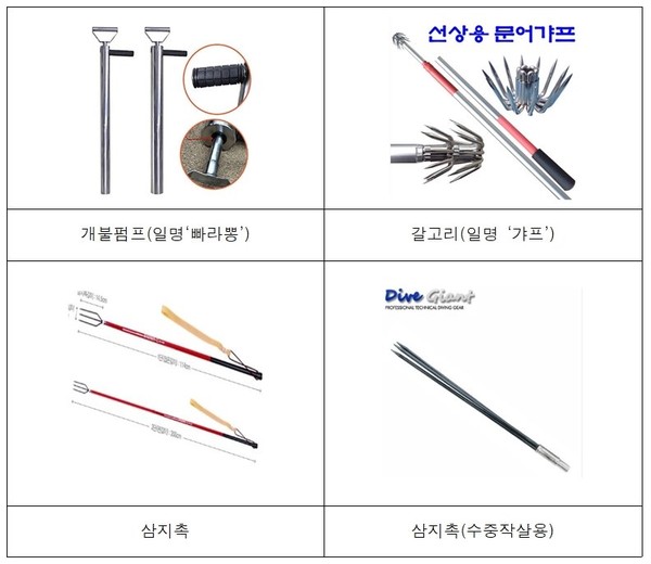 중부해경청, 불법 해루질 어구 특별단속